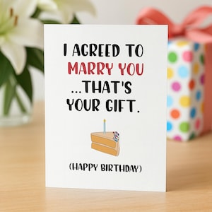 Fiancé Birthday Card, Husband Birthday Card, Birthday Card For Wife, Funny Birthday Card, Birthday Card For Him, Fiancé Birthday Gift