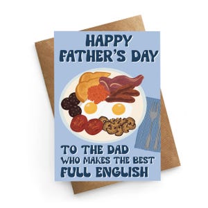 Carte de fête des pères drôle, carte de papa en anglais complet, carte de fête des pères de sa fille, carte de friture pour papa, carte de papa drôle, cadeau de fête des pères