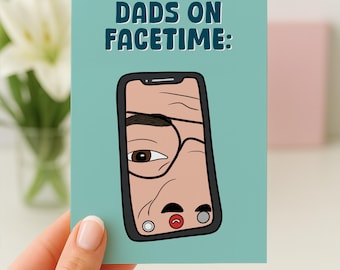 Funny Father's Day Card, Funny Dad Birthday Card, Dad On Video Call, Fathers Day Card From Daughter, Fathers Day Card, Fathers Day Gift