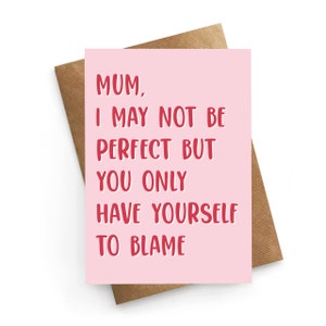 Funny Mothers Day Card, Birthday Card For Mum, Funny Card For Mum, Mum Gift, Mothers Day Gift