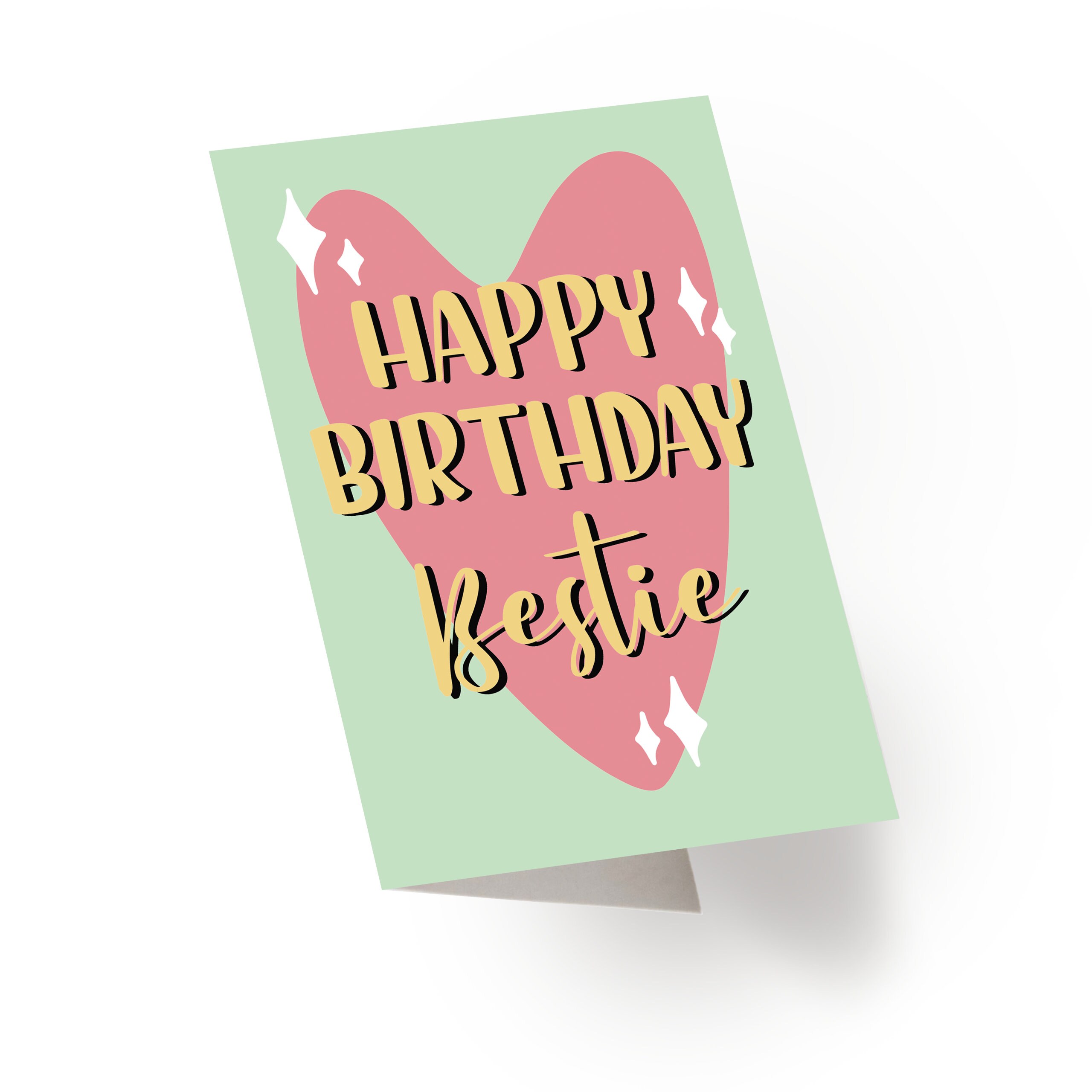Birthday Card Best Friend Birthday Bestie Cute Friend Card Etsy UK
