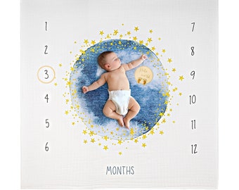 muslin milestone blanket