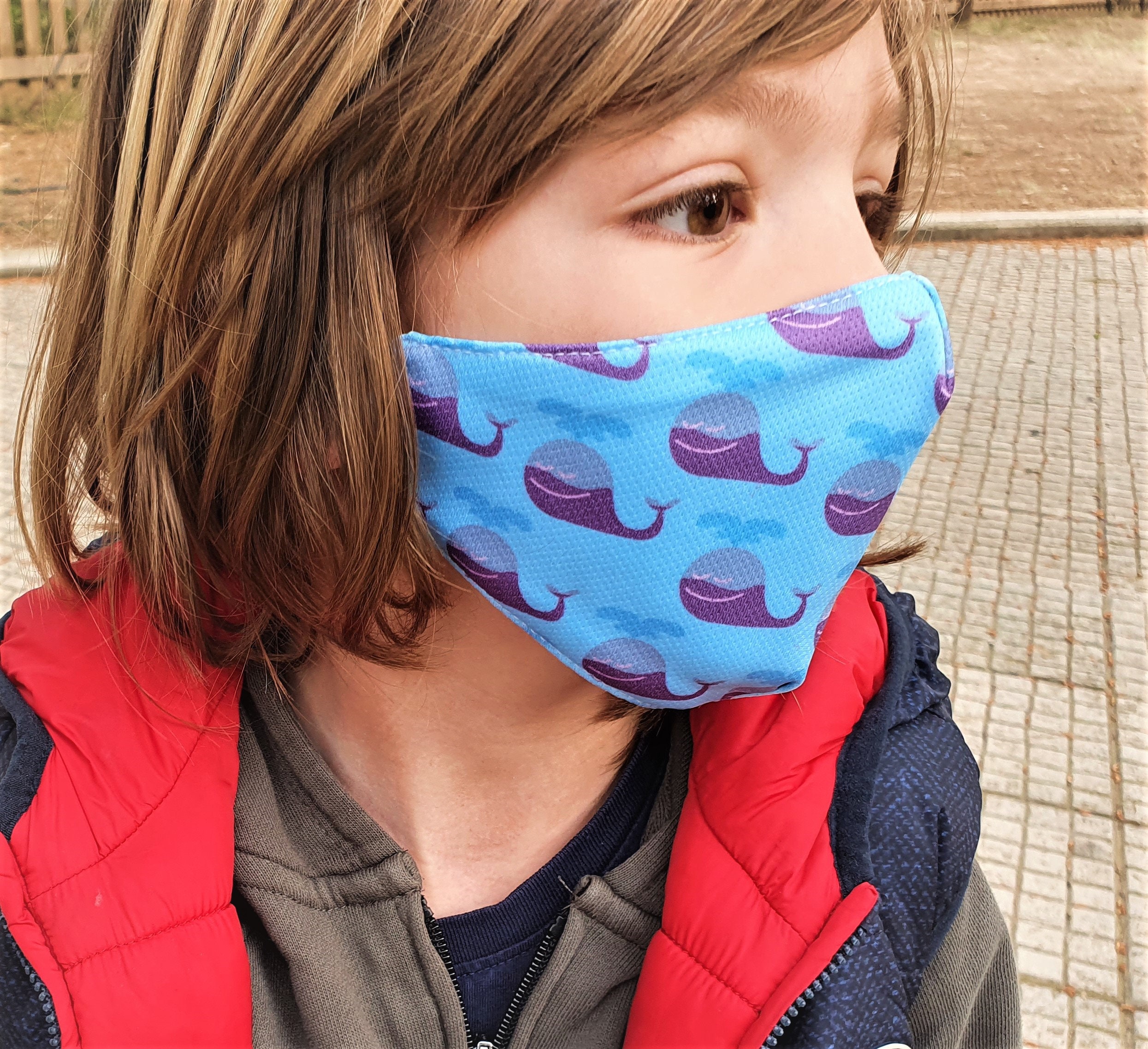 Set of 3 Kids Reusable Face Masks Pack FREE Case Drifit Etsy