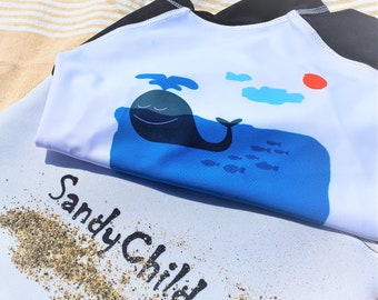 Rashguard, 50+ beschermingsshirt met lange mouwen in beschermhoes voor kinderen/peuters - Sketching by Inkhead_athens for SandyChild