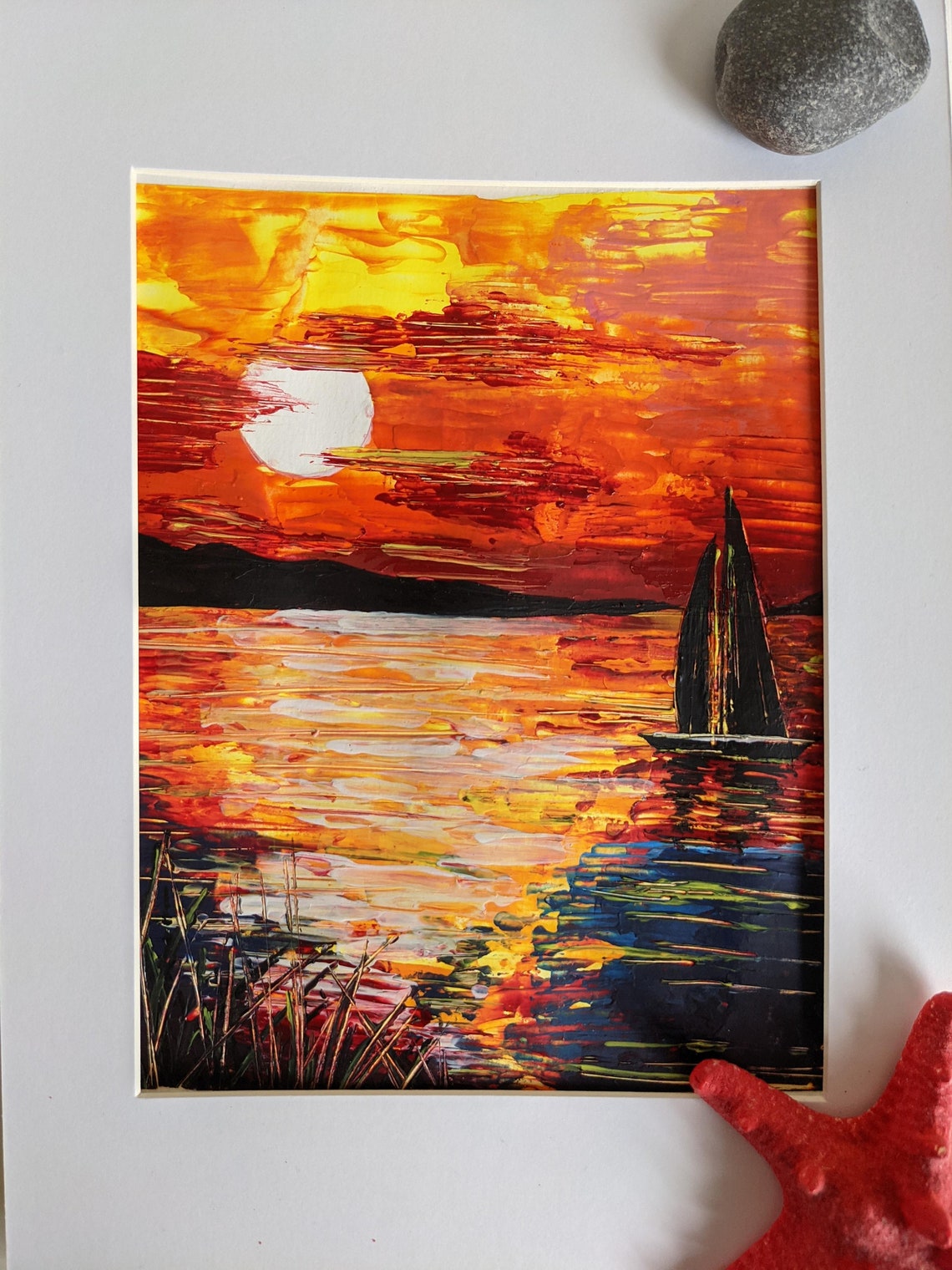 Acrylic painting handmade art painting on A4 paper no Etsy