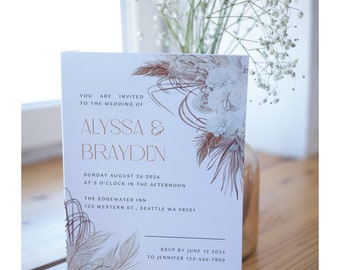 Boho Wedding Set, Instant Download, Wedding Table Signs, Canva, Digital Download, Bridal Shower Invite, Save the Date, Watercolor, Template