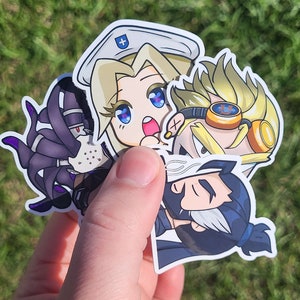 Overwatch 2 Stickers Pack // Mercy // Ramattra // Junk Rat // Hanzo// Overwatch 2 // 4 Sticker Pack // Cute // Kawaii // Chibi