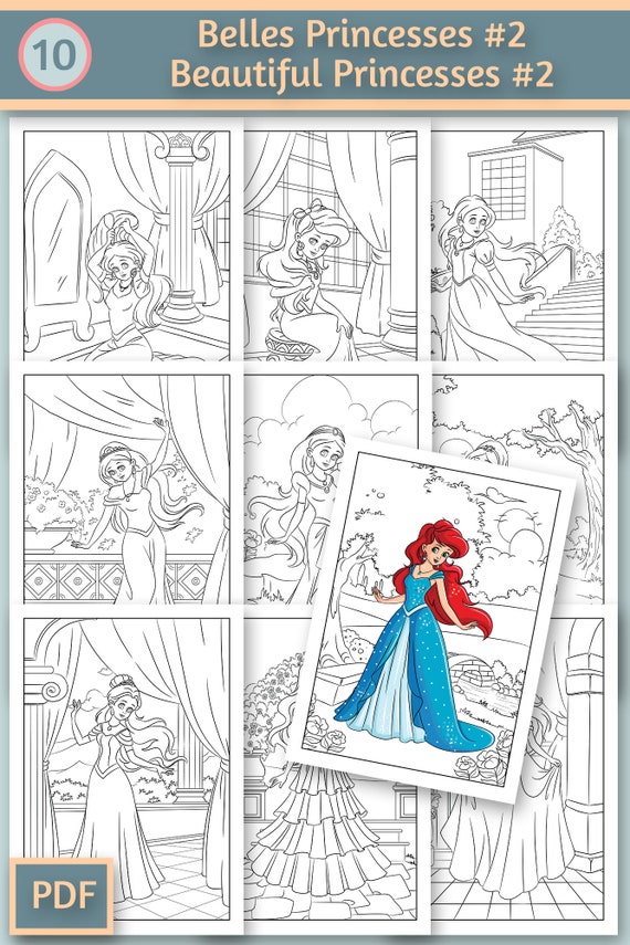 Colriage Princesse Disney - Coloriages Difficiles pour Adultes