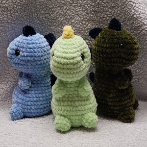 T-Rex Dinosaur, Handmade, Crochet Animal, Amigurumi Plushie
