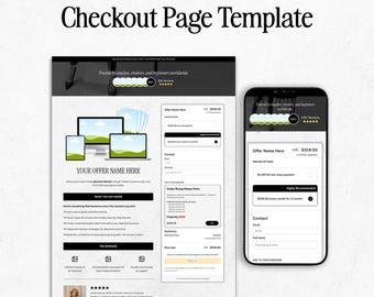 Kajabi Checkout-Seiten-Vorlage – Design für Online-Coaches und Kursanbieter | Carrigan-Vorlage