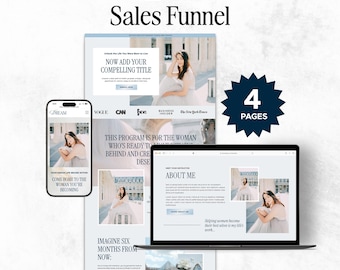 Kajabi Sales Funnel Template Bundle | High-Converting Funnel Pages for Coaches, Course Creators & Entrepreneurs | Fully Customizable