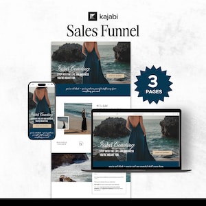 Kajabi Sales Funnel Template Bundle | High-Converting Funnel Pages for Coaches, Course Creators & Entrepreneurs | Fully Customizable