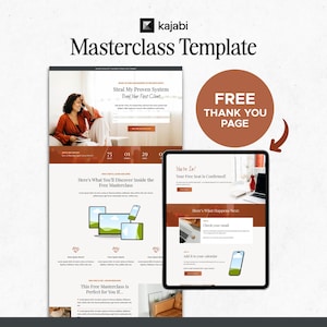 Kajabi Opt-in Page Template for Coaches & Course Creators | High-Converting Lead Magnet Landing Page | Farrah Collection