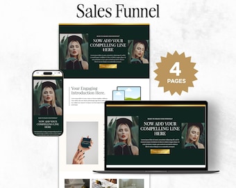 Kajabi Sales Funnel Template Bundle | Hochkonvertierende Funnel-Seiten für Coaches, Kursanbieter und Unternehmer | Vollständig anpassbar