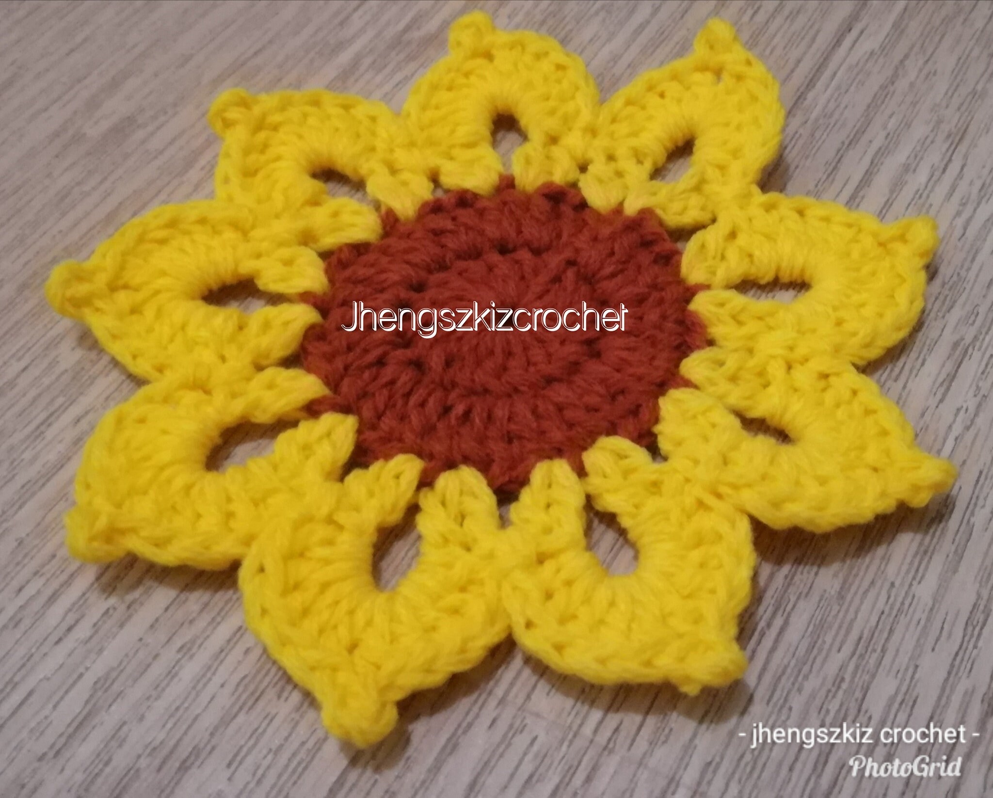 PATTERN Crochet Sunflower Placemat and Coaster Set Pattern Etsy UK