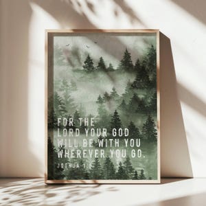 Joshua 1:9 verse print, bible verse wall art, boys bible verse print, Christian wall art, Christian nursery decor, boys nursery print