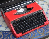 Custom made-Working Typewriter-Red brother 220 deluxe-working Perfectly