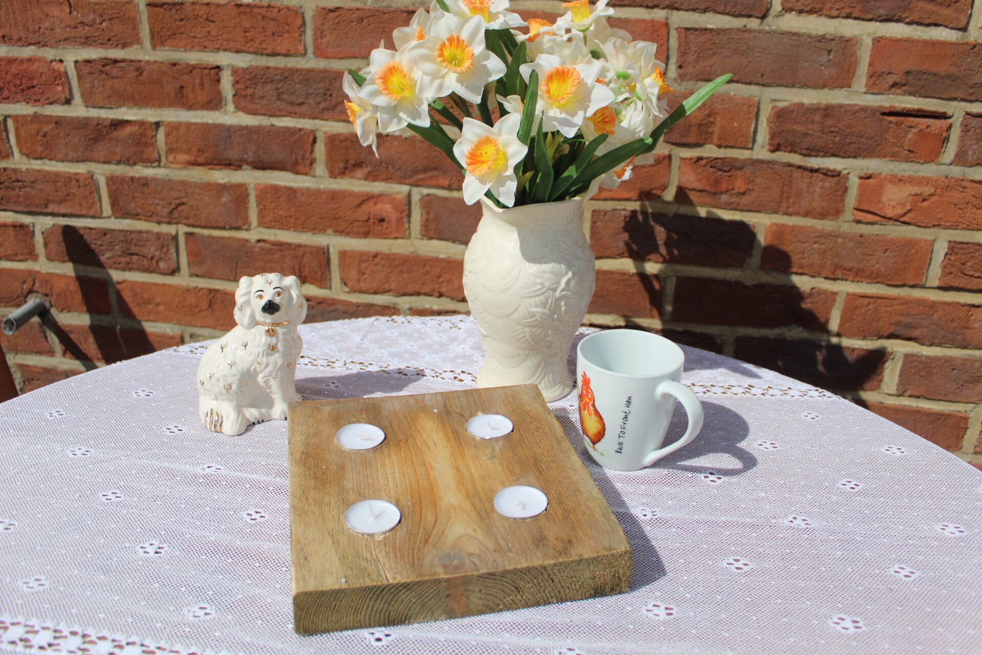 Soporte de luz de té de madera soporte de vela de madera | Etsy