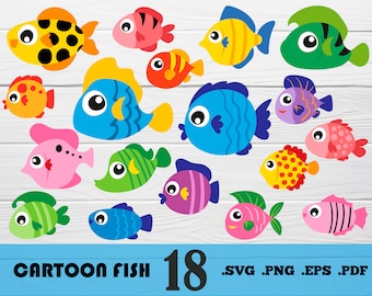 Download Cartoon Fish Svg Etsy
