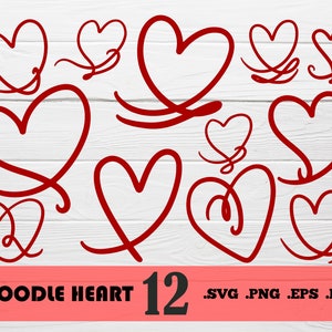 Doodle hart svg, hart svg, hand getrokken, harten svg, valentijnsdag svg, liefde svg, doodle hart svg, eenvoudig hart svg, print svg, svg bestand