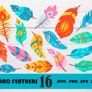 Boho feather svg,Feather SVG, Feather svg bundle, Feather clipart, Boho Feathers svg, Boho Feather clipart,Feathers svg,print file,printable