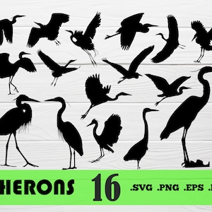 Herons svg,Great heron svg, Black heron svg, Bird heron svg,Heron,heron print file,Birds,print file,printable,print for tshirts,svg file,svg