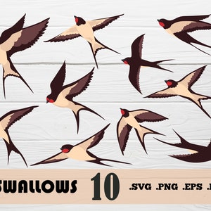 Golondrinas svg,Pájaros Clipart,Vector de golondrinas, Forma de pájaros, Silueta de golondrinas voladoras, Svg de golondrina de primavera, pájaros svg, archivo de impresión de aves, imprimible, svg