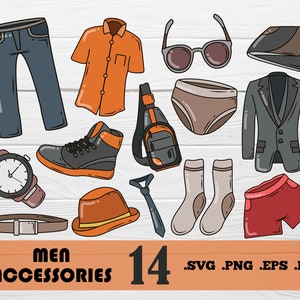 Man accesorise svg,Man accesories svg, Man clothe svg, man pants,man bag svg,glasses svg,man shoes svg,man hat svg,print file,printable, svg