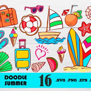 Doodle summer svg,Doodle summer svg,summer svg,Doodle Summer Vector,Summer Doodle,Vacation Clipart,drinks svg,print file,printable,svg