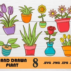 Potted Plants Clipart Collection, Potted Plants SVG Bundle, Potted Plants png, Potted Plants images, Potted Plants graphic, print file,svg