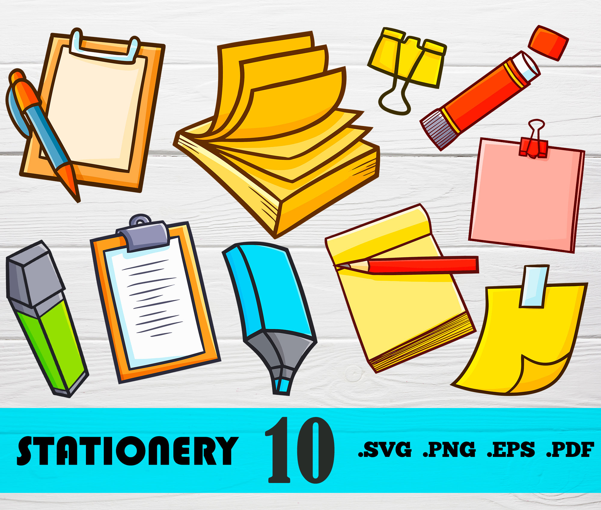 Stationery Svg,school Svg, School Supplies Svg, Back to School Svg