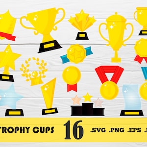 Trophy cups svg,Trophy cups svg,Trophy cup svg bundle, champion trophy medal, Award,Champion svg, Silhouette,print file, printable, svg file