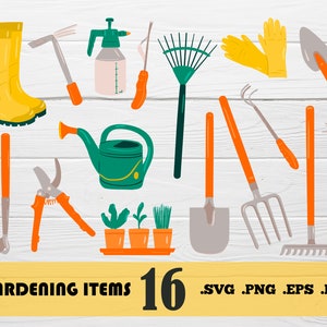 Gardening items svg, gardening tools svg, garden svg, garden supplies svg,Gardening Trowel Svg, Spade Svg,Shovel Svg,Rake Svg,print file,svg