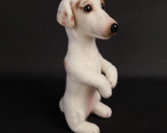 Felted Dog | Gift for Dog Lovers | Dog Portrait | Pet Loss Memorial | Custom Miniature Dog Felting | Handmade Wool Sculpture | Jack Russell