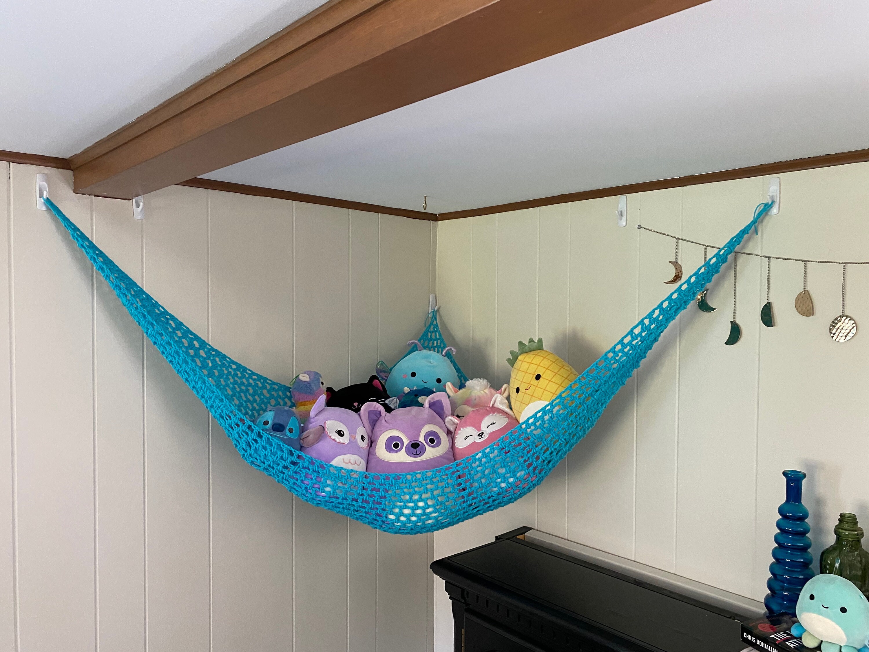 Turquoise Squishmallow Stuffed Animal Crochet Hammock Net Etsy