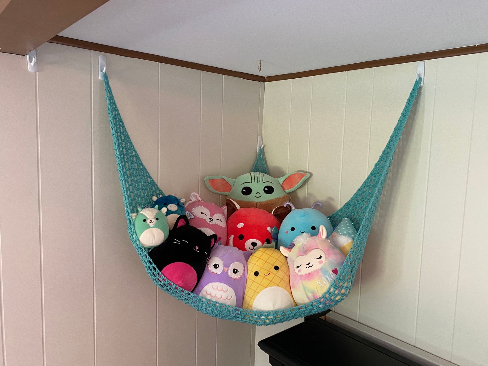 Aqua Teal Stuffed Animal or Squishmallow Crochet Hammock Etsy