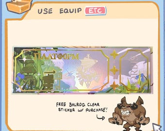 Holographic MapleStory Ticket to Orbis/Ellinia
