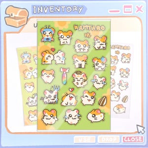 Hamtaro Gameboy-stickervel