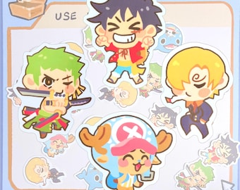 One Piece Straw Hat Members 2" Vinyl Stickers