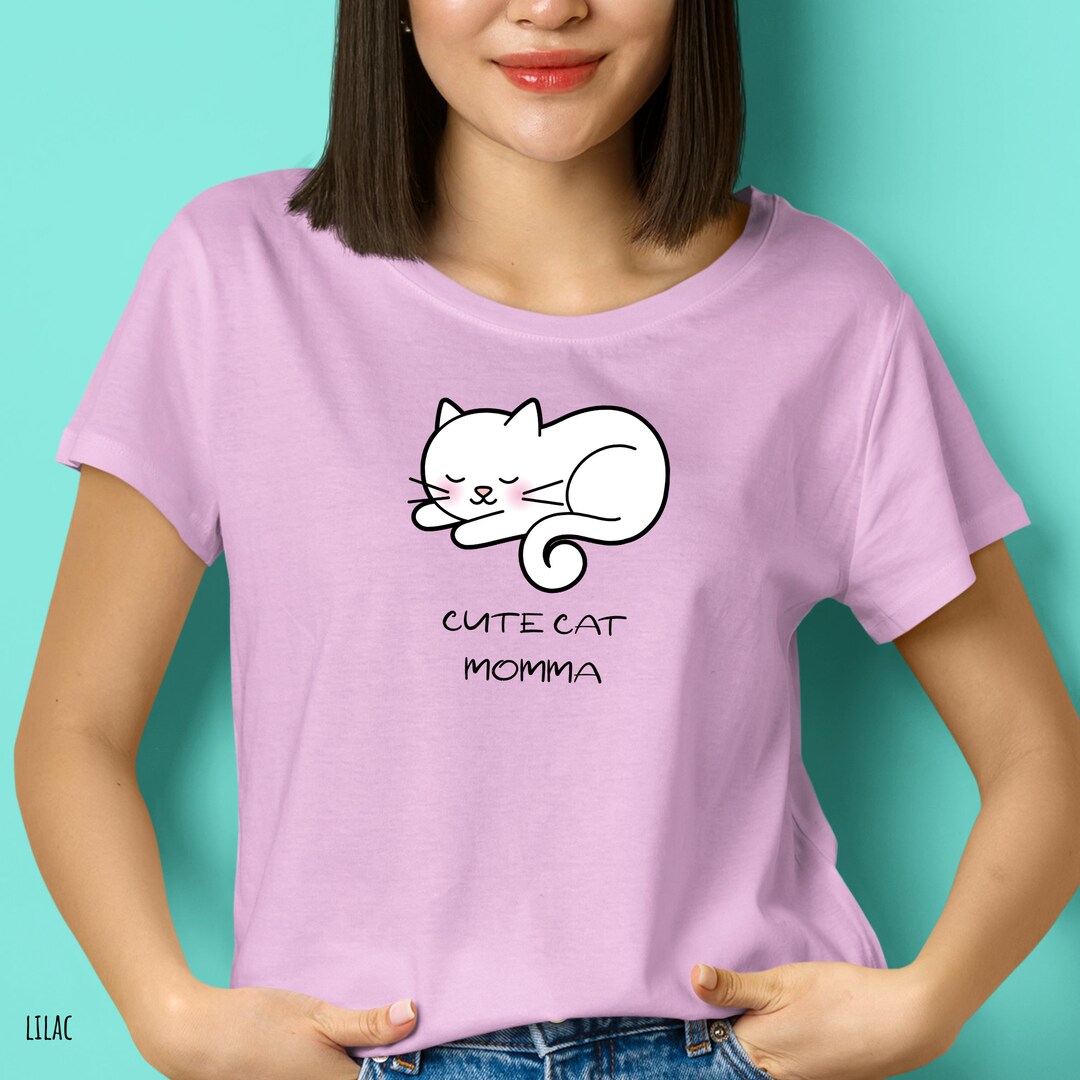 CUTE CAT Momma Tshirt cat tee cat shirt kitty shirt cat Etsy.de