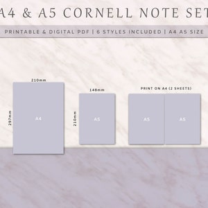 Ink Friendly Printable Cornell Note Kit | Lecture Note Taking for ...