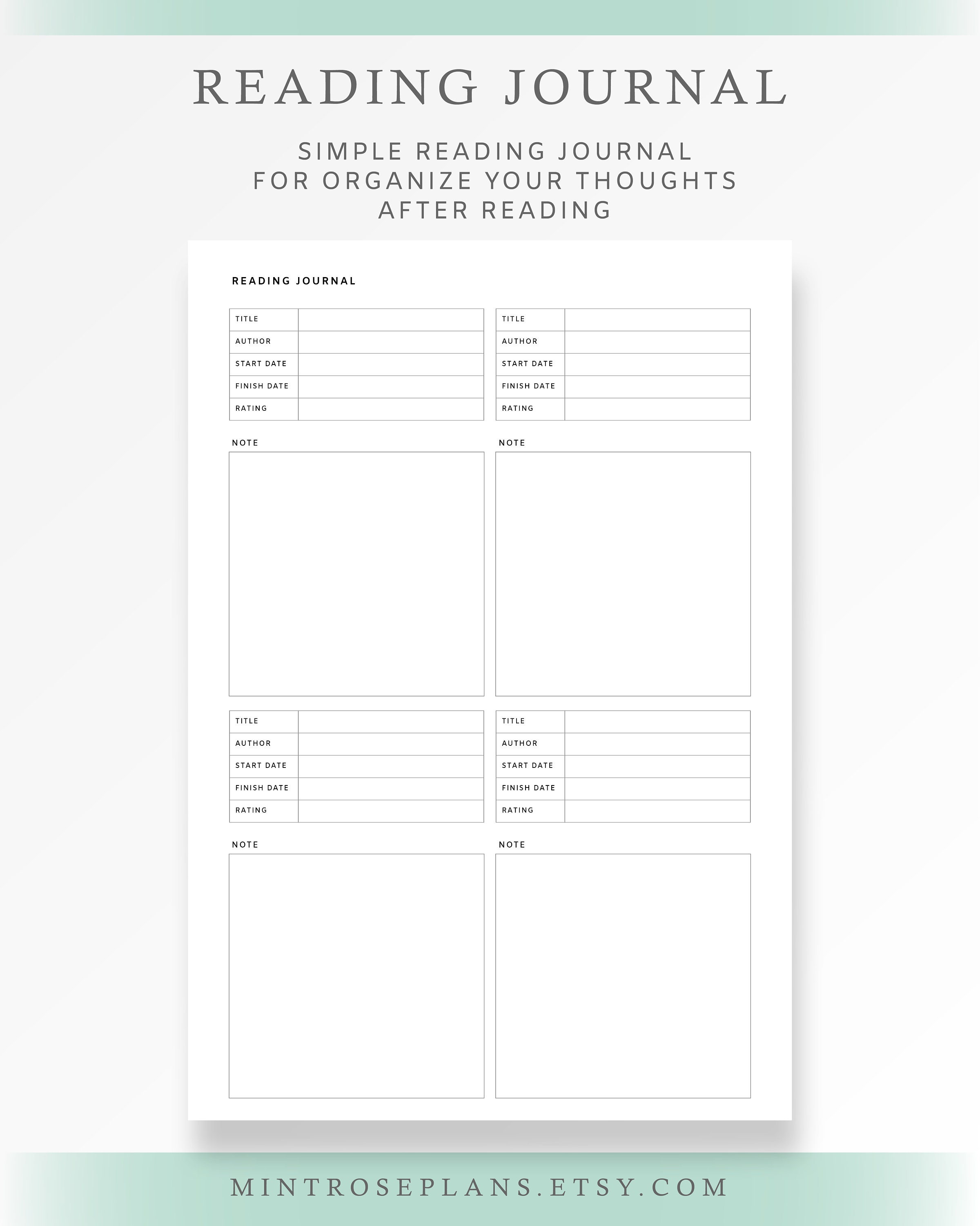 book-reading-journal-template