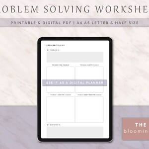 Printable Problem Solving Worksheets, Reduce Anxiety, Decision Maker ...