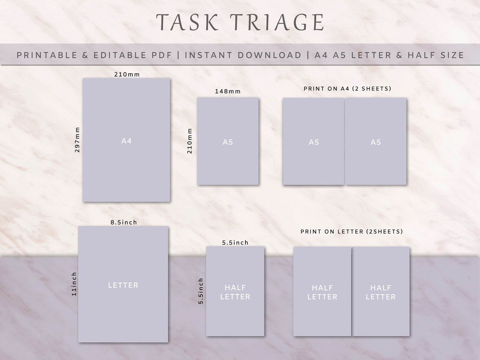 Minimalist Task Triage Printable & Editable | to Do List Template ...