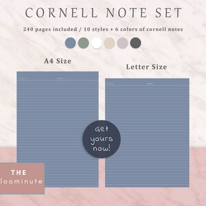 Digital Note Taking Color Paper, Lined, Cornell, Graph, Dot, College ...