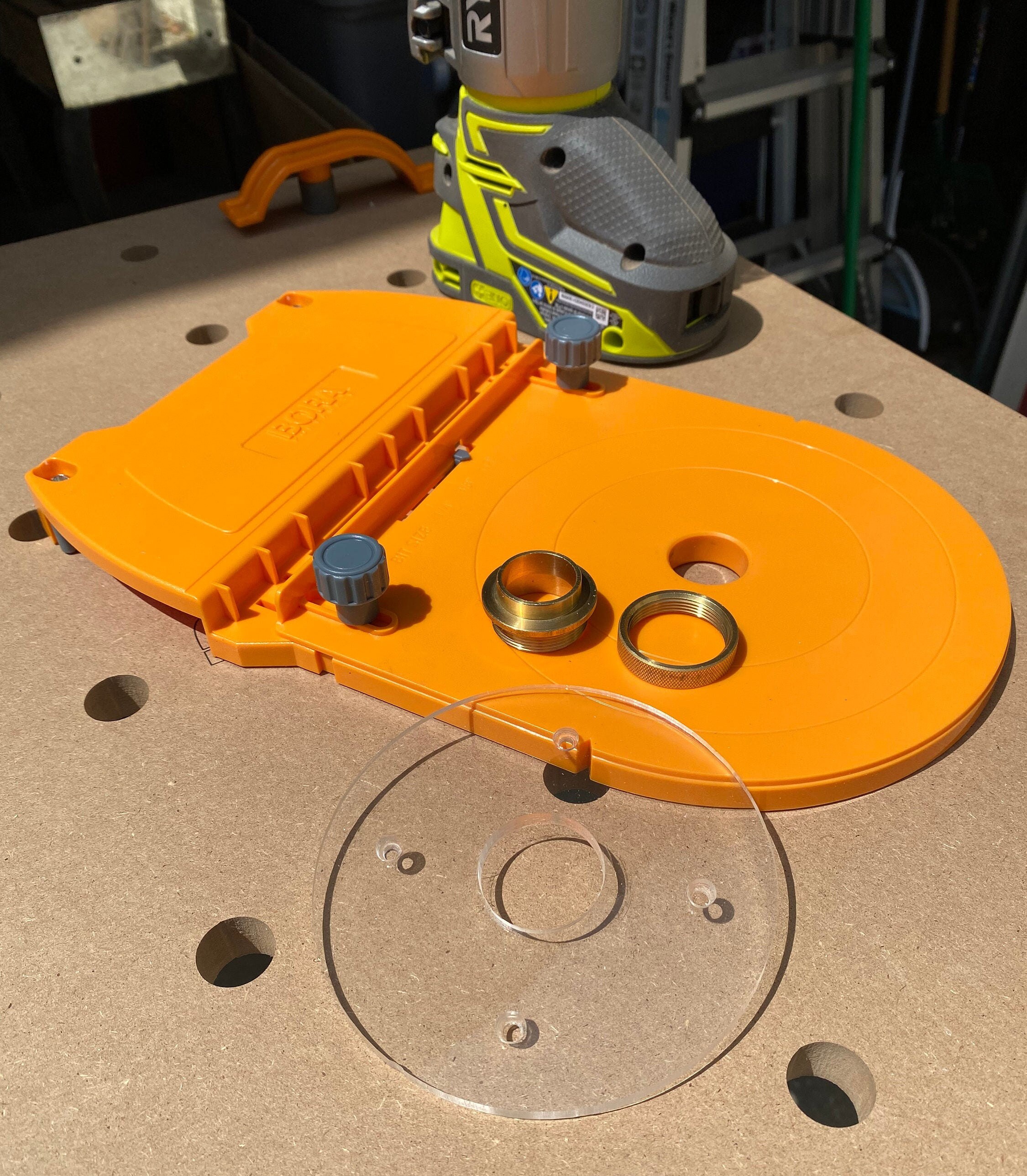 BORA Router Guide Base Plate Adapter for Ryobi/ridgid Compact/trim