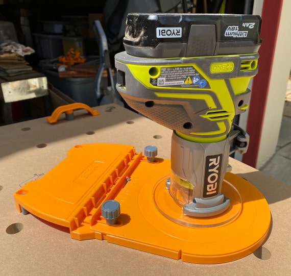 Ryobi trim router plunge base hot sale