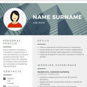 Curriculum CV con foto, moderno, professionale, CV template, business, resume