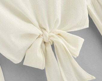 white chiffon crop top