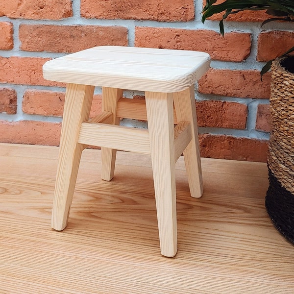 Personalized Natural Wooden Nursery Chair, Stool for Little Kids, Kids Furniture, Toddler Chair, Child Bench, Small Wooden Chair, Kids Gift